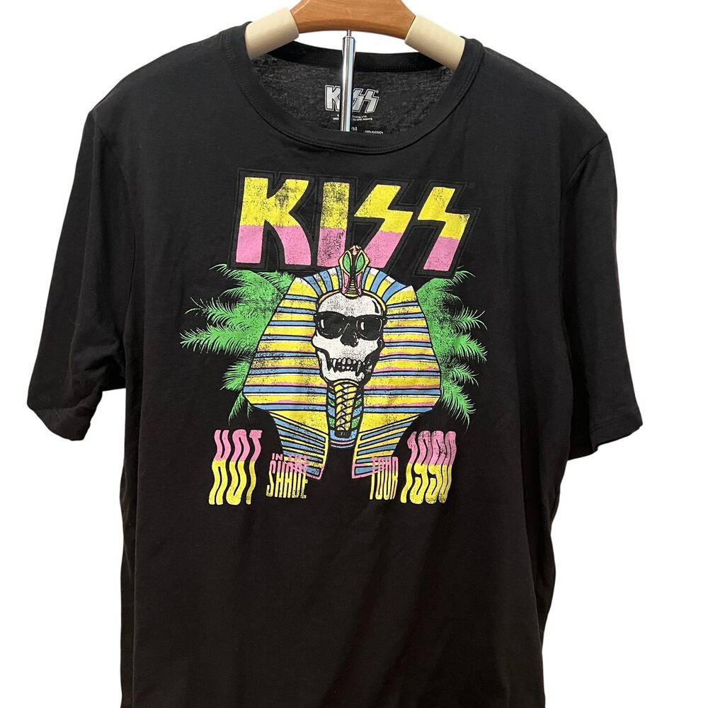 Women's KISS Tour Black Short Sleeve Oversized Graphic T-Shirt - Size L/XL - NWT